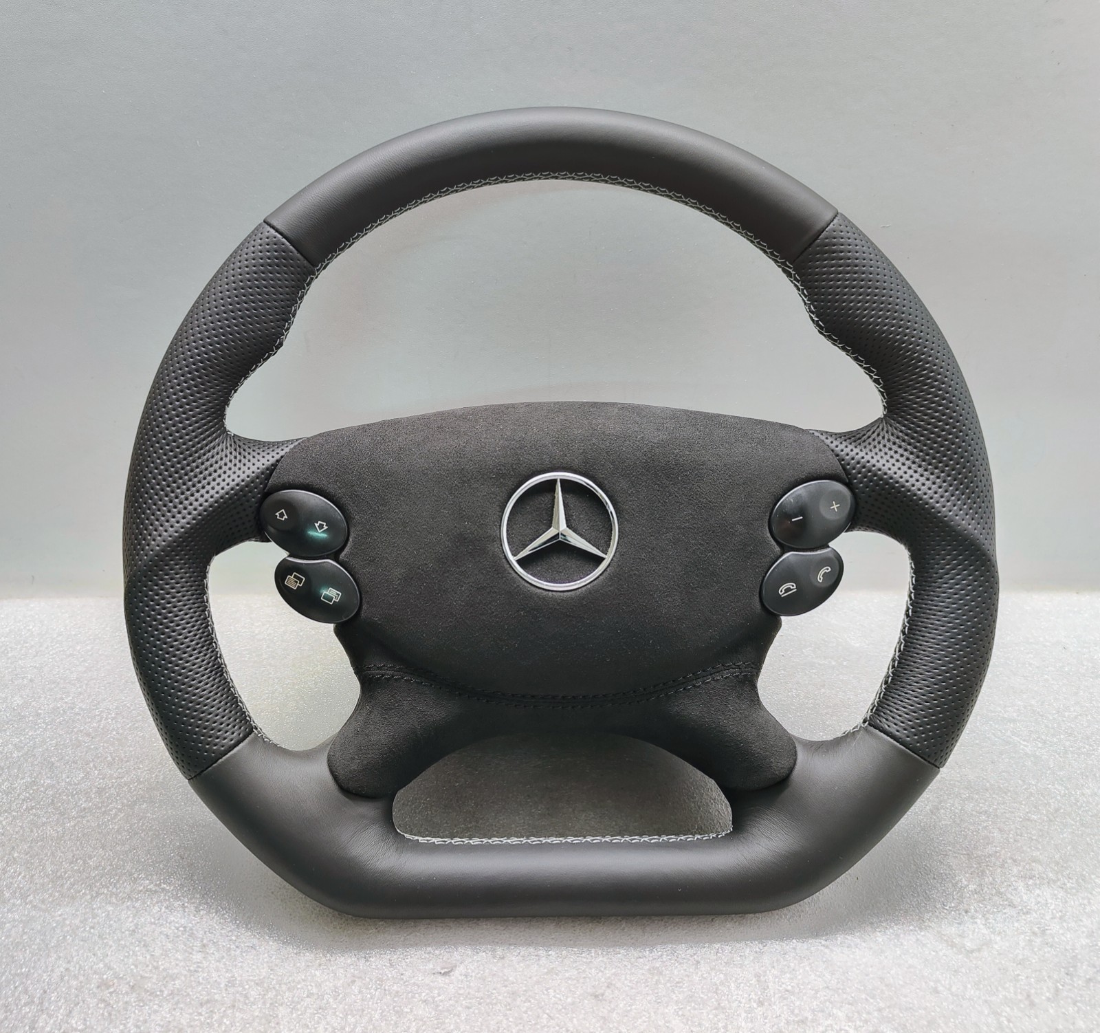 Mercedes Steering wheel R230 SL55 2005 EARLY Flat Silver Stitch CLK55 E55 CLS w219 Custom A2304601403