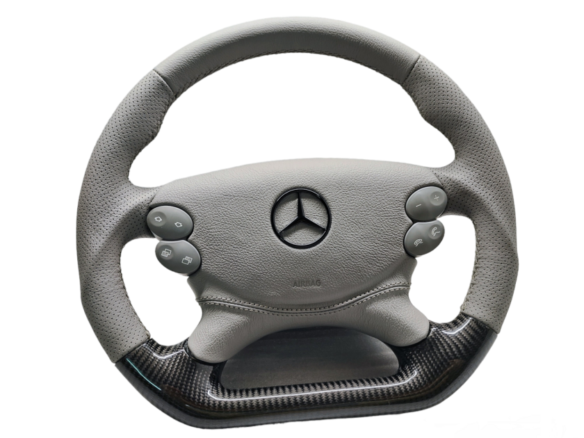 AMG steering wheel Grey Carbon Csutom Flat W209 CLK SL55 R230 W211 W218
