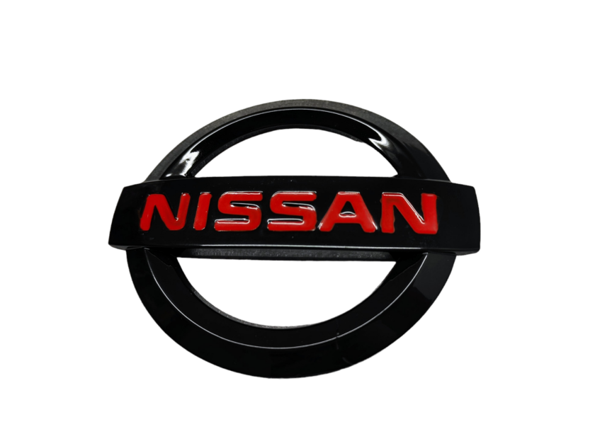 Gloss Black Nissan Emblem 112mm 97mm 350Z 370Z Badge adhesive
