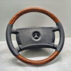 Mercedes R107 steering wheel New leather + wood effect W124 W123