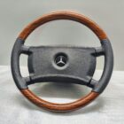 Mercedes R107 steering wheel New leather + wood effect W124 W123