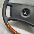 Mercedes R107 steering wheel New leather + wood effect W124 W123