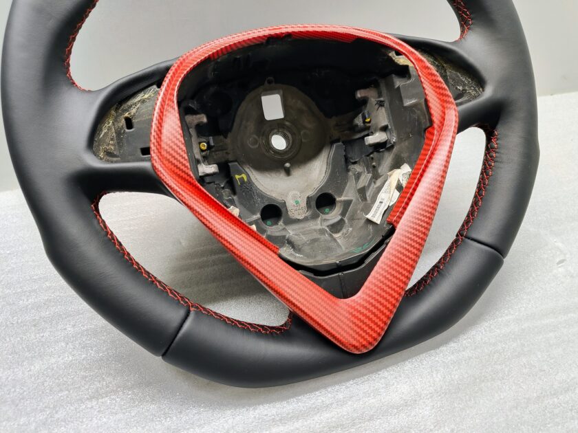 Alfa Giulietta steering wheel Trim Red Carbon pattern besel 2104+